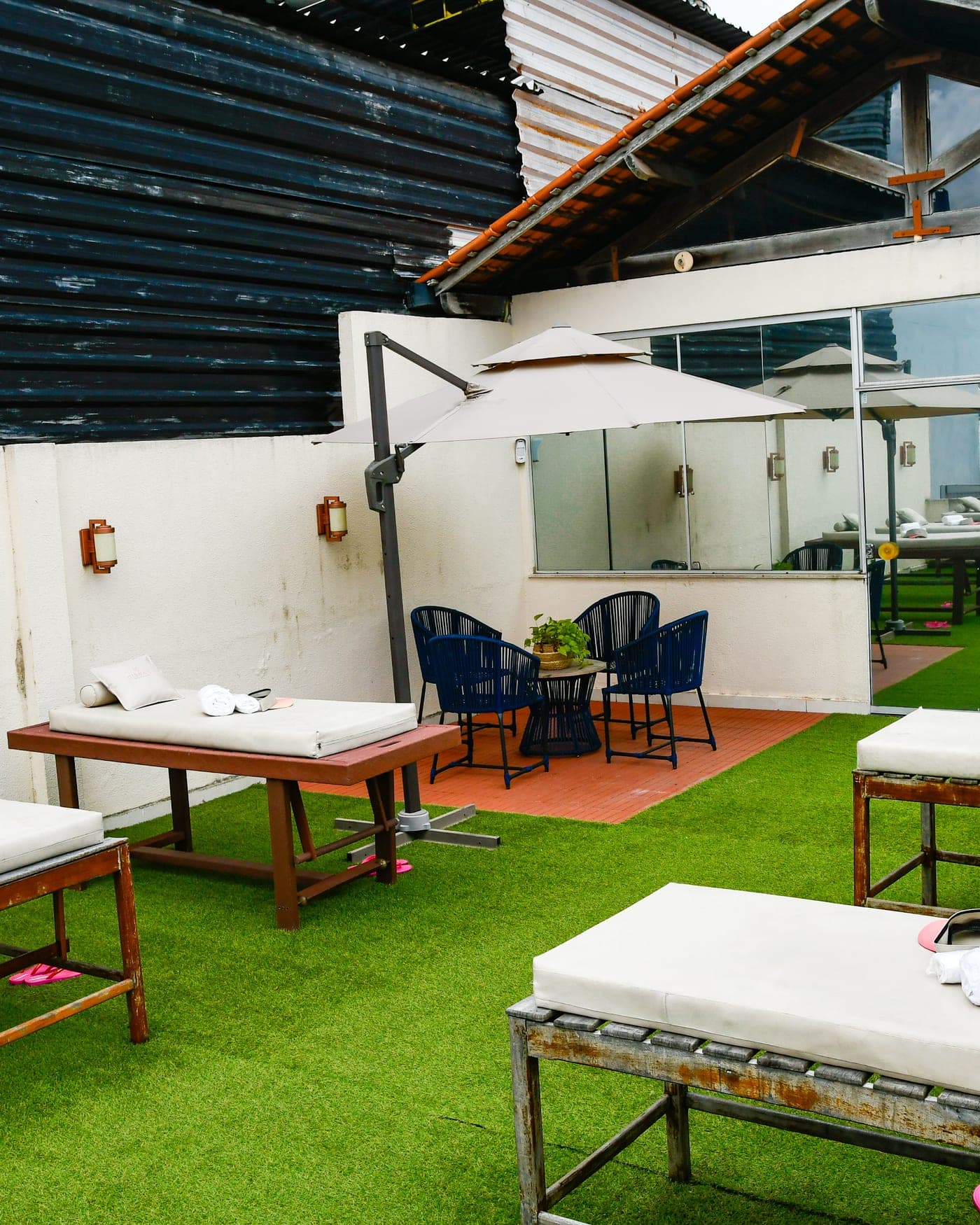 Rooftop de spa e bronzeamento